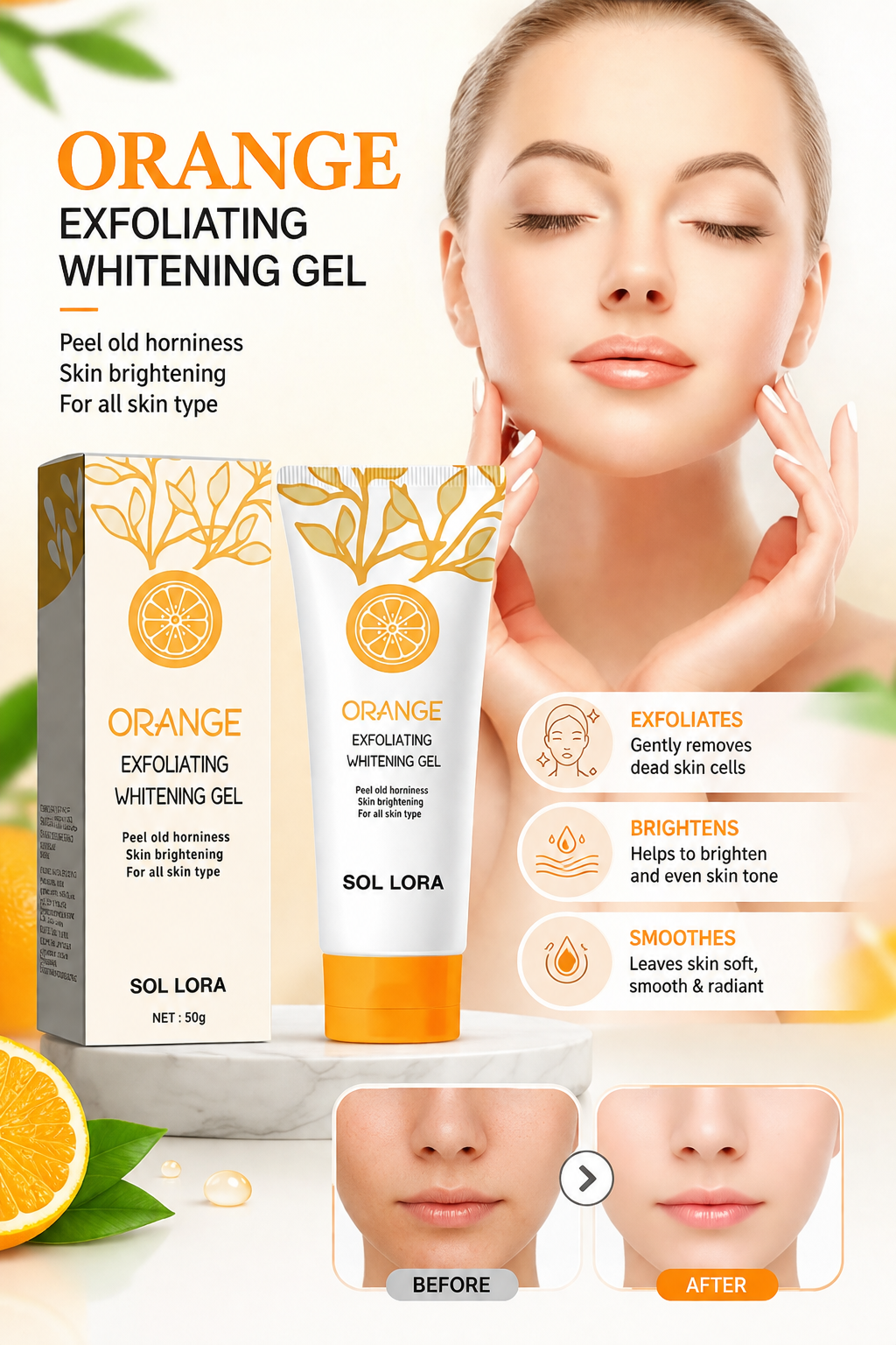 SOL LORA Orange Whitening Gel
